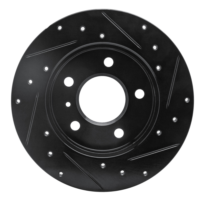 Buick Allure Brake Rotor (1) - Rear Left - R1 Concepts - Drilled & Slotted - Black - `04-`16